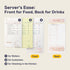 3 250 FMP Brands Part Carbonless Guest Checks Pads, Perforated Server Note Pads Paper Total sheets for Waitress Book