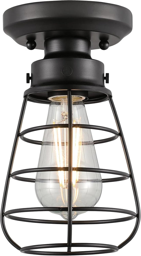 Westinghouse 6130700 Bandera Vintage-Style 5 Inch, One Light Semi-Flush Mount Ceiling Fixture,