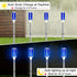 2 4 Pack 30 Inches Aolyty Solar Lights Outdoor, Waterproof Driveway Markers Reflective, Warning Flash Light