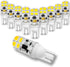 KAKEMONO T5 T10 Wedge Base 2W LED Bulb 10 Pack for 12V 24V Landscape Path Light, 6000K Daylight White