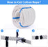 MKMJ 1/2in 50ft White Cotton Rope Natural Twisted,Available as Used for Tug of War, Navigation, Fitness and Making