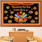 Thanksgiving Turkey Bulletin Board Set, Fall Classroom Decoration with Autumn Maple Leaves Cutouts