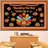 Thanksgiving Turkey Bulletin Board Set, Fall Classroom Decoration with Autumn Maple Leaves Cutouts