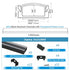 6Pack 3.3FT/1M U1SW 1M Muzata LED Channel Black Aluminum U Shape LED Strip Channel with Transparent Clear Cover Easy