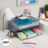 STORi STAX Plastic Stackable Organizer Drawers (Set of 2), Classic Grey, for Office Desk Accessories & Paper
