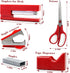 Red Office Supplies,UPIHO Red Desk Accessories,Stapler and Tape Dispenser Set for Women with Stapler,Tape Dispenser,Staple Remover,Staples,Push Pins,Scissor and Pocket Notebook,Gift for Office Clerks by UPIHO