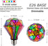 Dimmable Stained Glass LED Light Bulb,Diamond Shape LED Bulb, E26 Base 6 Watts G95 Shape LED Light Bulbs, for Home Party,Recreation Room,Balcony,Garden,Christmas Decoration by Greeogin