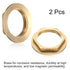 uxcell 2Pcs G3/4"-14 Brass Lock Nuts Pipe Fitting, Female Hex Locknut, Flange Single Hole Faucet Lock Nut with Silicone