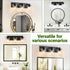 Mikniri 3-Light Bathroom Light Fixtures, Matte Black Bathroom Vanity Lighting Over Mirror with Clear Glass Shades