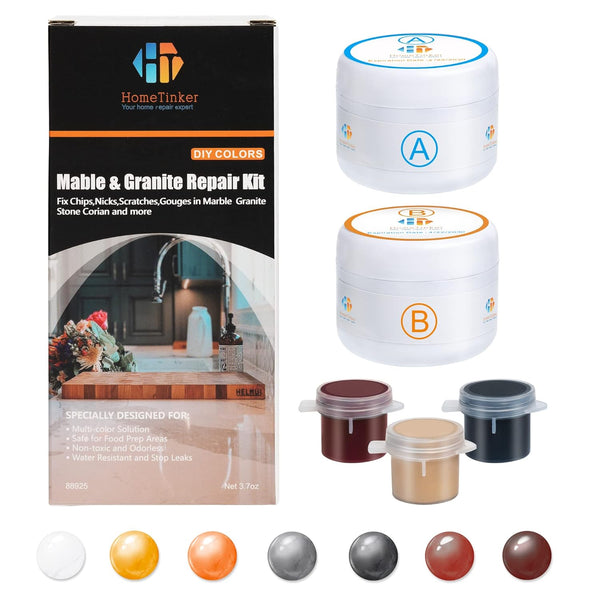 Granite and Marble Repair Kit, Color Match Quartz Countertop Repair Kit for Tiles and Stones