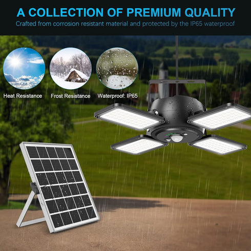 Latband Light,144LED 1200LM 5 4 IP65 Solar Pendant Light Outdoor Indoor Solar Powered Motion Sensor Shed Daytime Work