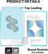 Dunwell 11x17 Portfolio Binder Folder, Aqua, Vertical, with Plastic Sleeves and Poly Cover