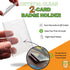 Specialist ID 3 Pack Heavy Duty Crystal Clear Vertical Dual Sided 2 Card Badge Holder - Polycarbonate Rigid Plastic ID