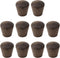 Wealrit 10 pcs Small Cone Cabinet Knobs with Screws,Black Walnut Drawer Handles,Wood