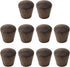 Wealrit 10 pcs Small Cone Cabinet Knobs with Screws,Black Walnut Drawer Handles,Wood
