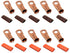 10pcs 2 Gauge 2 AWG x 3/8” Pure Copper Cable Lug Terminal Ring Connectors with Dual Wall Adhesive Lined Heat Shrink