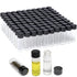 100 Pack 4ml Clear Glass Vials with Screw Caps, Small Liquid Bottle Vials for Essential Oil