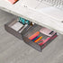 Self-adhesive Under Desk Drawer Organizer, 2 Pack Slide Out Large Storage Mounted Pencil Holder Tray for Office Home