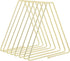 Y YOMA Gold File Folder Racks, Triangle Magazine Holder Metal Organizer for Desk, 7 Compartments