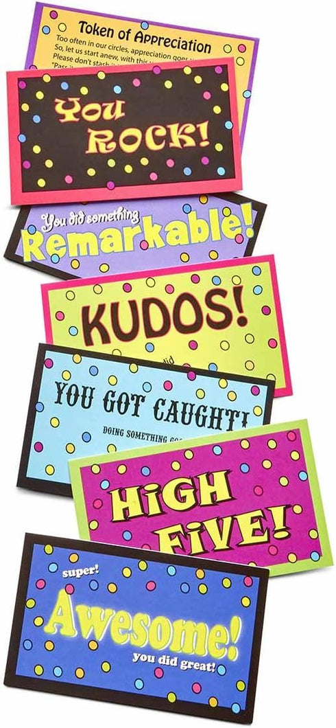 Trainers Warehouse Kudos Card Set (70/Set) - Token of Appreciation for Employees, Coworkers, Cashiers