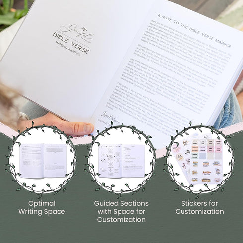 Elegant Linen Bible Verse Mapping Journal - Premium Blue Jade Study Kit