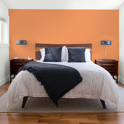 1 Glidden Total gal. Carrot Cake/Orange Flat Interior Paint with Primer
