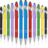 Tenare 12 Pieces 1.0 mm Black Ink Metal Ballpoint Pen with Stylus Tip, 2 in 1 Stylus for Touch Screens, Bright Color