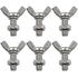 6 Pcs M8 1.25x20mm Stainless Steel Butterfly Screws with 6 Pcs Nuts, Hand Tighten Toolless Adjust Bolt