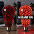 3D Bulb ST19 Lightbulb Bulb SLEEKLIGHTING Red Fairy Like Firework Light with Galaxy Inspired Light LED Medium Base