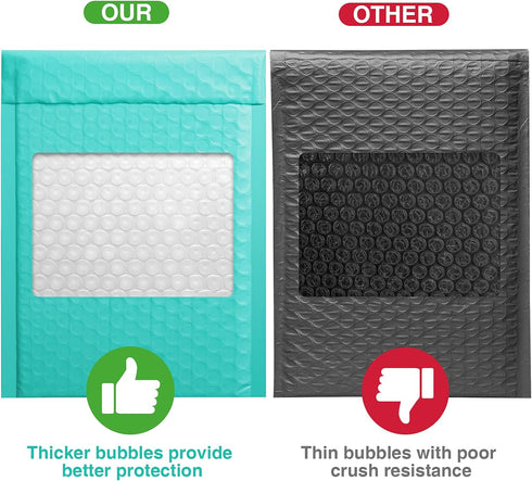 Metronic Bubble Mailer 6x10 Inch 25 Pack Waterproof Cushioning Self Seal Adhesive Padded Envelopes for Christmas Gifts