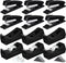 Thenshop 12 Pcs Desk Staplers Tape Dispensers Sets, Black Staplers with Standard Staples and White Tape Holder