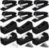 Thenshop 12 Pcs Desk Staplers Tape Dispensers Sets, Black Staplers with Standard Staples and White Tape Holder