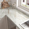 Gold Marble Contact Paper for Countertops, Shiny White Marble Peel and Stick Wallpaper for Cabinets