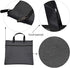 Enyuwlcm Black Waterproof Zipper Document Bag with Handle, Office Organizer Briefcase for Meetings