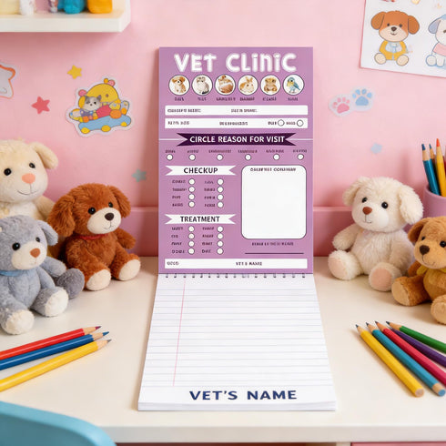 6 Pack Pretend Playtime Notepads Playtime Pads Doctors Report Grocery List Vet Restaurant Coffee Checklist Notepads