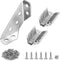 PlusRoc 12-Pack Heavy Duty Stainless Steel Furniture Corner Connectors with Screws - Triangular Support Brackets
