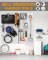 INCLY 24 Pack Heavy Duty Large Black Pegboard Hooks, 1/4 Inch Utility Hook Accessories for Hanging Tools