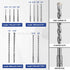WORKPRO 17-Piece SDS-Plus Rotary Hammer Drill Bits and Chisel Set for Concrete and Stone