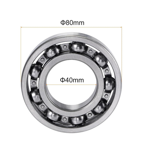 TOP-VIGOR 1Pcs 6208 Deep Groove Ball Bearings Z1 40mm x 80mm x 18mm for Skateboard Equipment