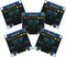 AITRIP 5PCS 0.96 Inch OLED Display Screen Module Compact Self-Luminous Mini Screens for