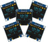 AITRIP 5PCS 0.96 Inch OLED Display Screen Module Compact Self-Luminous Mini Screens for