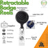 Specialist ID 15 Pack Premium Retractable ID Badge Reels with Alligator Clip - Blue Solid Color Blanks