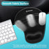 Soqool Mouse Pad, 2 Pack Ergonomic with Gel Wrist Rest Support, Non-Slip PU Base, Durable and Easy to Clean, Black