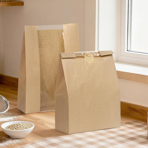 Bread Bags for Homemade Bread, 200 Pcs Sourdough Bags with Window and