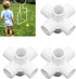 10PCS PVC Plastic Pipe Connector, 6 Way Elbow Fittings for 25mm Inner Diameter Pipe (White)