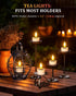 SoulBay 6 Pack Solar Tea Lights Outdoor Waterproof, Small Flameless Flickering Small Bright LED Candles Lights
