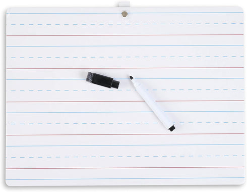 Charles Leonard My First Dry Erase Board Classroom Pack - 12 Mini Lapboards & Black Dry Erase Markers (35220-ST)