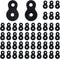 48 Pcs Heavy Duty Figure 8 Fastener Steel Table Top Fastener for Wood, 12 Gauge Steel Connector Bracket Desk Top Clip