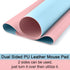 CCOCC 31x15in Dual-Sided Desk Mat Large Waterproof PU Leather Desk Pad Mouse Pad Keyboard Mat Pink