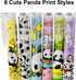 Maydahui 30PCS Kawaii Panda Pens, Retractable Gel Pen, Cute Little Bear Flower Print Animal Pens for School Home Office